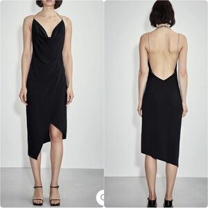 Et Ochs Chain Satin Midi Dress